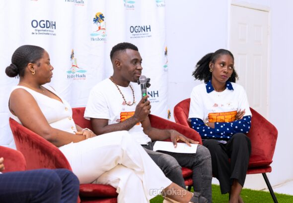 Conférence de presse du Cap-Haïtien Jazz Club à l’OGDNH. (Photos : Woodly Maxime Constant)